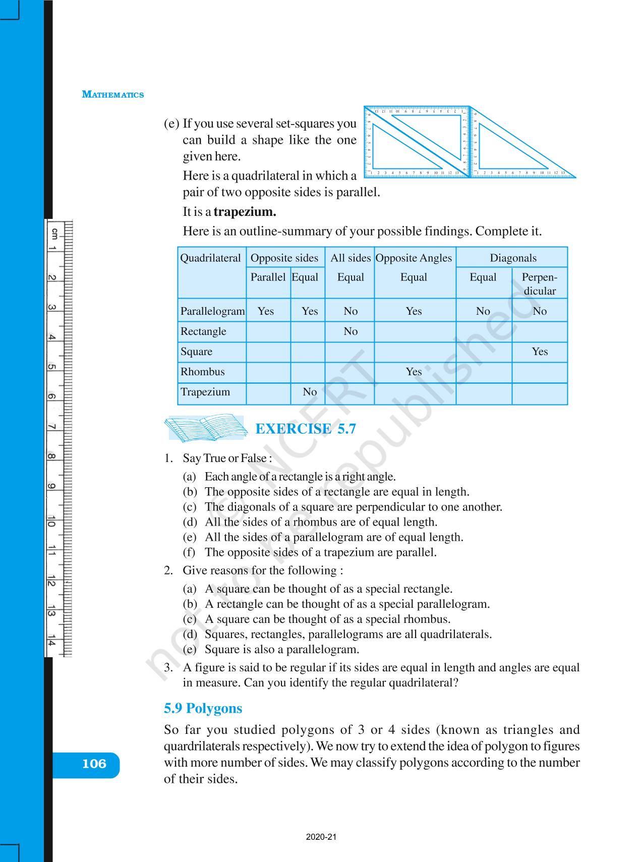 Understanding Elementary Shapes - NCERT Book Of Class 6 Mathematics